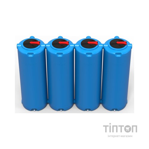 Ємність для води Вігер вертикальна харчова 1000 л вузька, кришка з клапаном синя (13231)