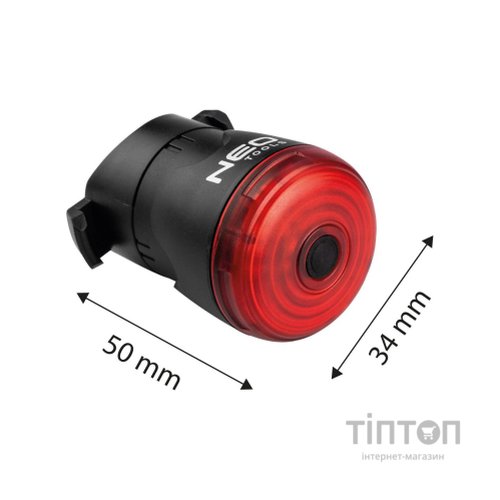 Задня велофара Neo Tools 30 люмен 0.5Вт USB 400мАг IPX6 (91-003)