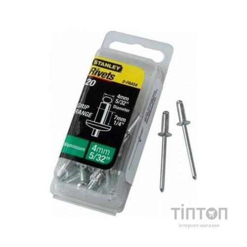 Заклепки Stanley алюминиевые d4x6.5мм 20 шт. (1-PAA54T)