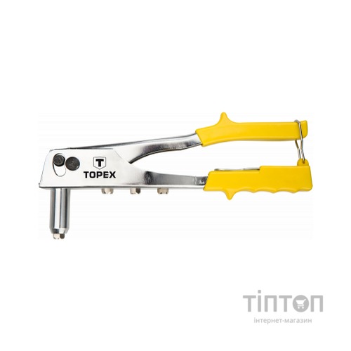 Заклепувальник Topex для заклепок алюминиевых 2.4, 3.2, 4.0, 4.8 мм (43E707)