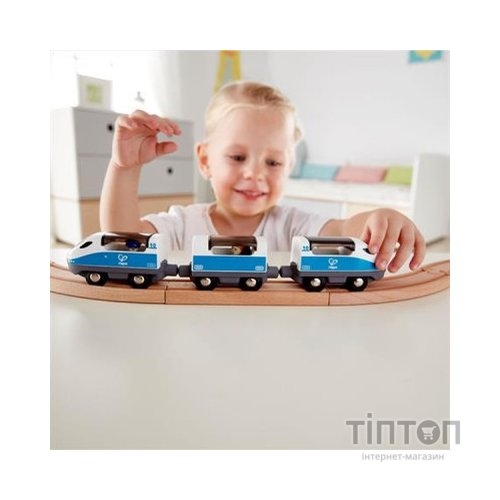 Залізниця Hape Набір для іграшкової залізниці Поїзд Інтерсіті з вагонами (E3728)