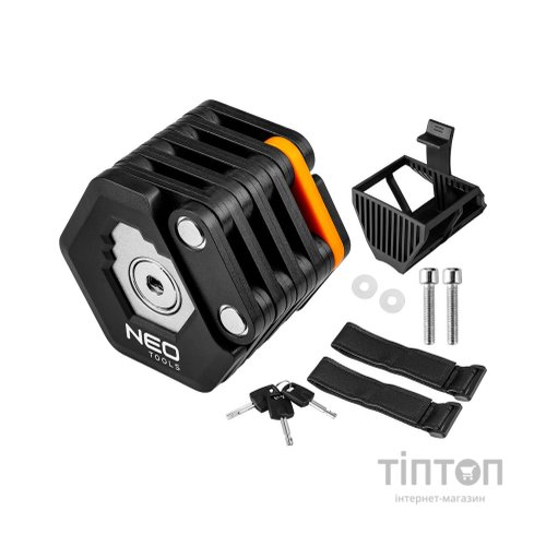 Замок велосипедний Neo Tools цинковий сплав + ABS пластик 78 см 0.62 кг (91-006)