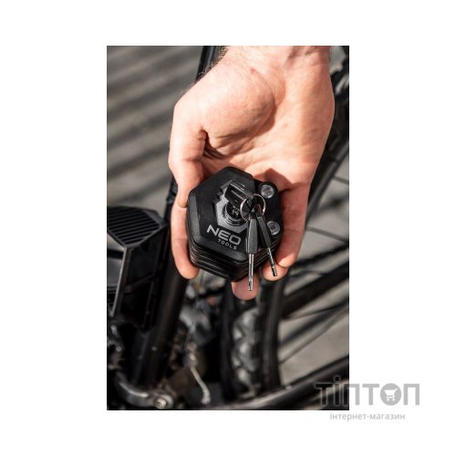 Замок велосипедний Neo Tools цинковий сплав + ABS пластик 78 см 0.62 кг (91-006)
