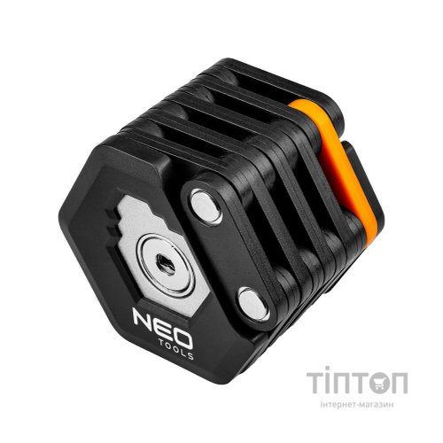 Замок велосипедний Neo Tools цинковий сплав + ABS пластик 78 см 0.62 кг (91-006)