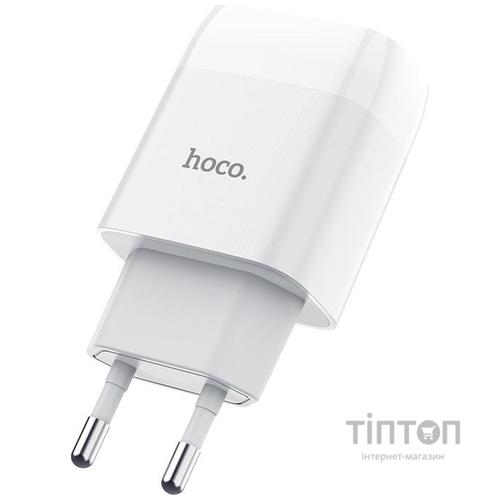 Зарядний пристрій HOCO C72A Glorious single port charger set(Type-C) White (6931474713018)