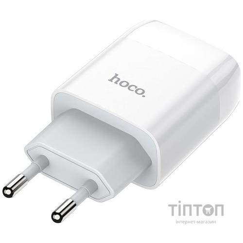Зарядний пристрій HOCO C72A Glorious single port charger set(Type-C) White (6931474713018)