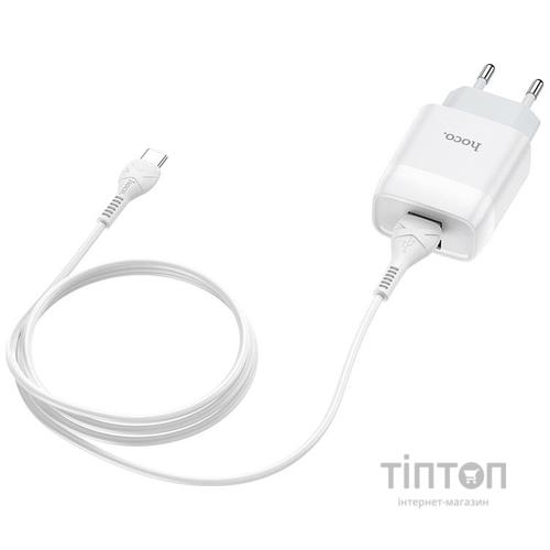 Зарядний пристрій HOCO C73A Glorious dual port charger set(Type-C) White (6931474713070)
