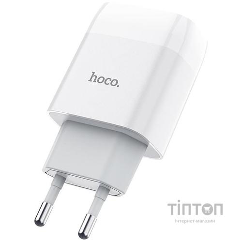 Зарядний пристрій HOCO C73A Glorious dual port charger set(Type-C) White (6931474713070)