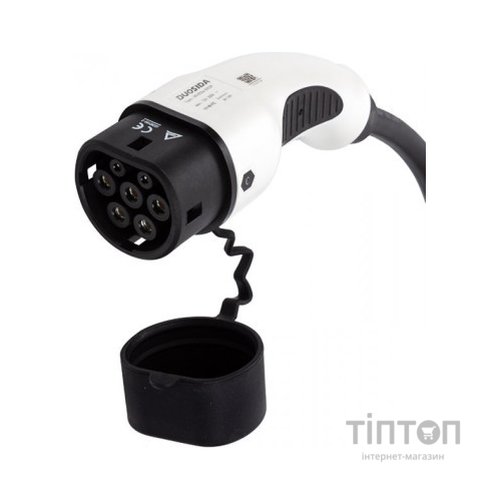 Зарядний кабель для електромобіля Duosida Type 2 - Type 2, 32A, 7.2kW, 1-фазный, 5м (EV200146)