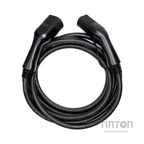 Зарядний кабель для електромобіля HiSmart Type 2, 32A, 22кВт, 3 фазный, 5м (EV200023)