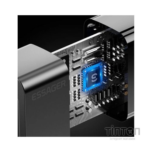 Зарядний пристрій 1xUSB-C + 1xUSB 33W Essager (ECTAC-PCB01-P)