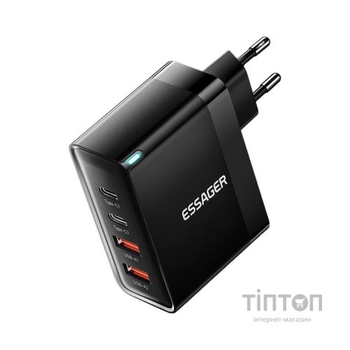 Зарядний пристрій 2xUSB-C + 2xUSB 100W Essager (ECT2CA-QYB01-Z)