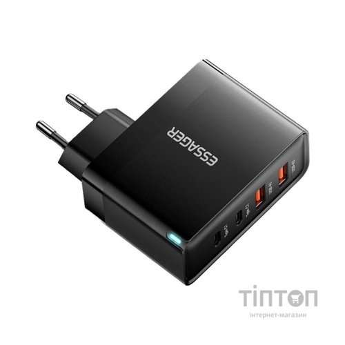 Зарядний пристрій 2xUSB-C + 2xUSB 100W Essager (ECT2CA-QYB01-Z)