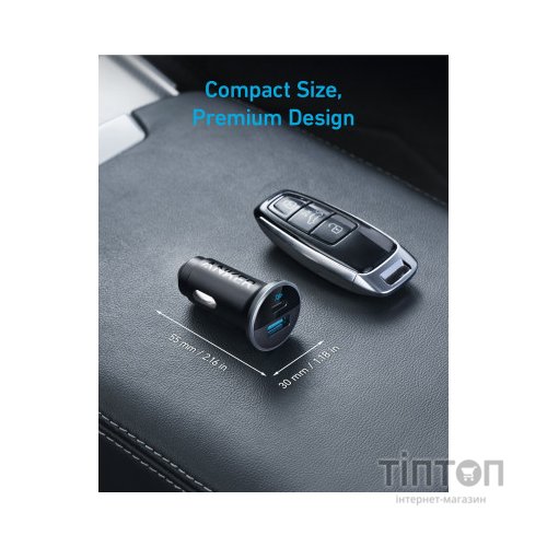 Зарядний пристрій Anker PowerDrive 323 30W PD + 22.5W USB-A Black (A2735G11)