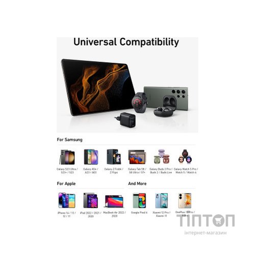 Зарядний пристрій Anker PowerPort 313 - 45W PD + PPS USB-C Black (A2643G11)