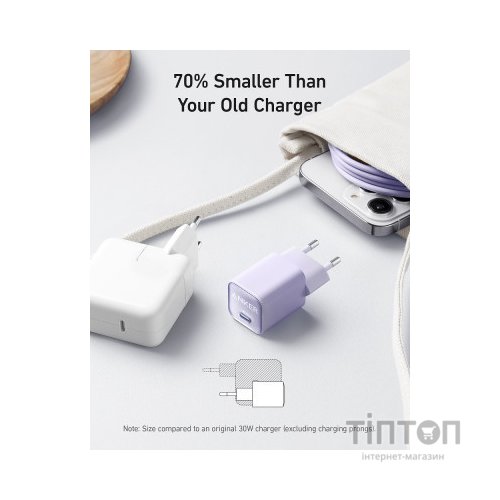 Зарядний пристрій Anker PowerPort 511 Nano III - 30W USB-C White (A2147G21)