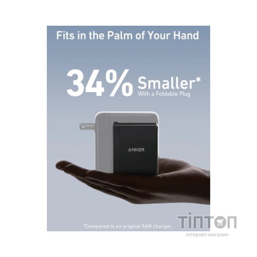 Зарядний пристрій Anker PowerPort 736 Nano II - 100W 2xUSB-C PD 1xPIQ GaN Black (A2145G11)