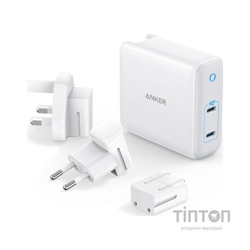 Зарядний пристрій Anker PowerPort Atom III Duo - 60W 2xUSB-С (White) (A2629H21)