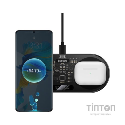 Зарядний пристрій Baseus 20W Digital LED Display (WXSX010101)