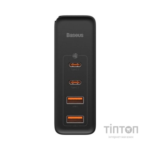 Зарядний пристрій Baseus 2xUSB 100W GaN (2xUSB-C+2xUSB-A) black (CCGAN2P-L01)