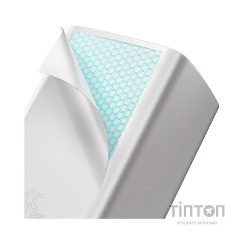 Зарядний пристрій Baseus 2xUSB 65W GaN (USB-C+USB-A) white (CCGAN2L-B02)