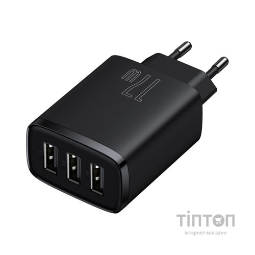 Зарядний пристрій Baseus Compact Charger 3U Black (CCXJ020101)