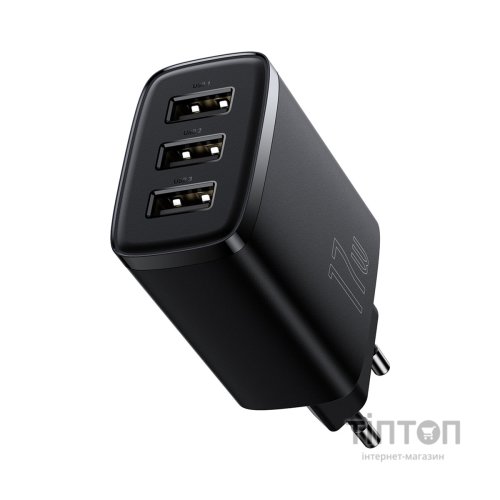 Зарядний пристрій Baseus Compact Charger 3U Black (CCXJ020101)