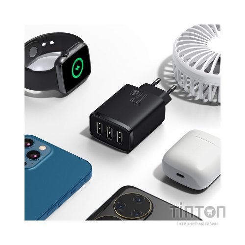 Зарядний пристрій Baseus Compact Charger 3U Black (CCXJ020101)