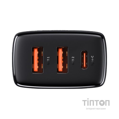 Зарядний пристрій Baseus Compact Quick Charger 2U+C (CCXJ-E01)