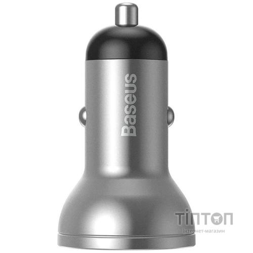 Зарядний пристрій Baseus Digital Display Dual USB 4.8A 24W silver (CCBX-0S)