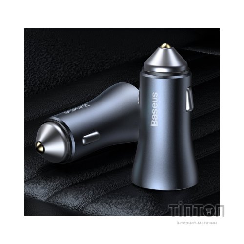 Зарядний пристрій Baseus Golden Contactor Pro USB-A/Type-C Blue (CCJD-0G)