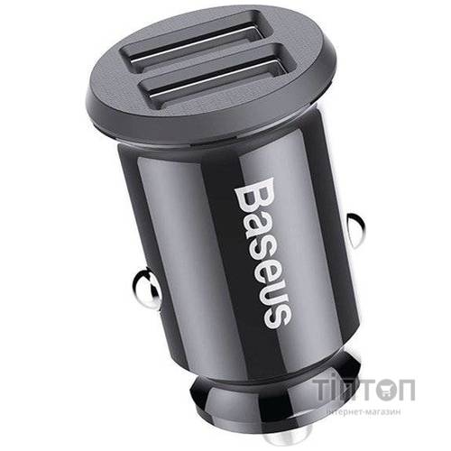Зарядний пристрій Baseus Grain Car Charger USB-A Black (CCALL-ML01)