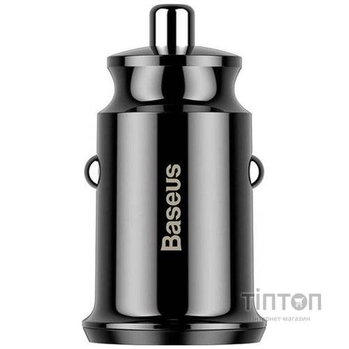 Зарядний пристрій Baseus Grain Car Charger USB-A Black (CCALL-ML01)