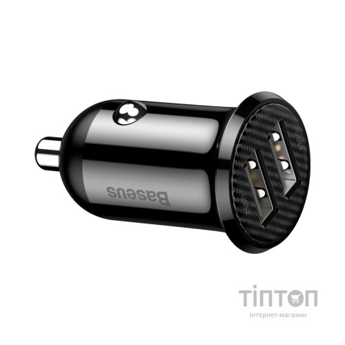 Зарядний пристрій Baseus Grain Pro Car Charger (Dual USB 4.8A ) USB Black (CCALLP-01)