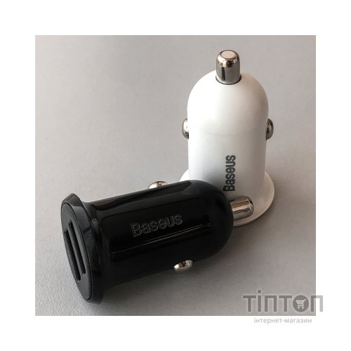 Зарядний пристрій Baseus Grain Pro Car Charger (Dual USB 4.8A ) USB Black (CCALLP-01)