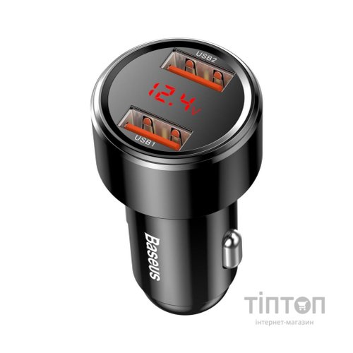 Зарядний пристрій Baseus Magic Series Dual QC 2x3.0, display, black (CCMLC20A-01)