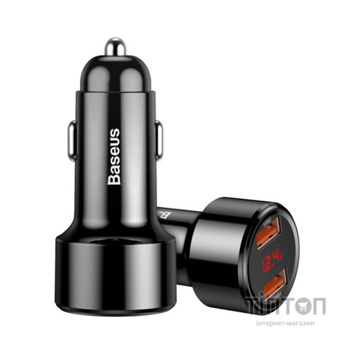Зарядний пристрій Baseus Magic Series Dual QC 2x3.0, display, black (CCMLC20A-01)