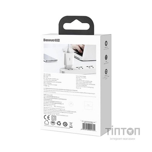 Зарядний пристрій Baseus Speed Mini Quick Charger White (CCFS-SN02)