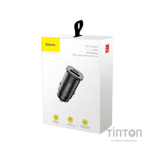 Зарядний пристрій Baseus Square PPS USB QC 4.0 + Type-C PD 3.0 SCP 30W (CCALL-AS01)