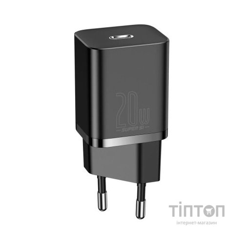 Зарядний пристрій Baseus Super Si 1C 20W With Cable Type-C/iP Black (TZCCSUP-B01)