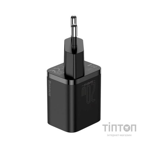Зарядний пристрій Baseus Super Si 1C 20W With Cable Type-C/iP Black (TZCCSUP-B01)