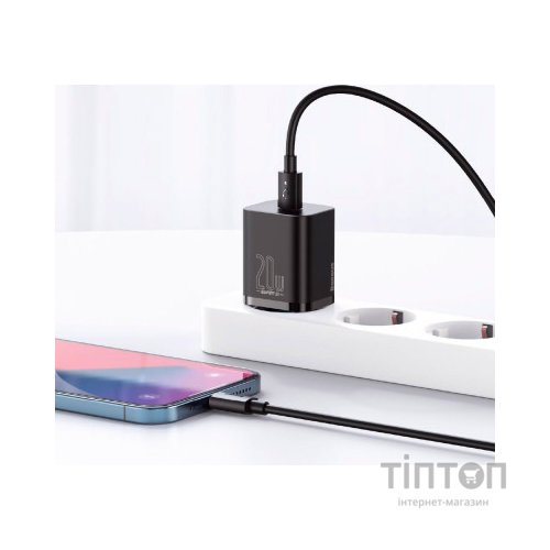 Зарядний пристрій Baseus Super Si 1C 20W With Cable Type-C/iP Black (TZCCSUP-B01)