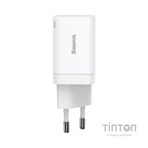 Зарядний пристрій Baseus Super Si Pro C+U 30W (CCSUPP-E02) white (948117)