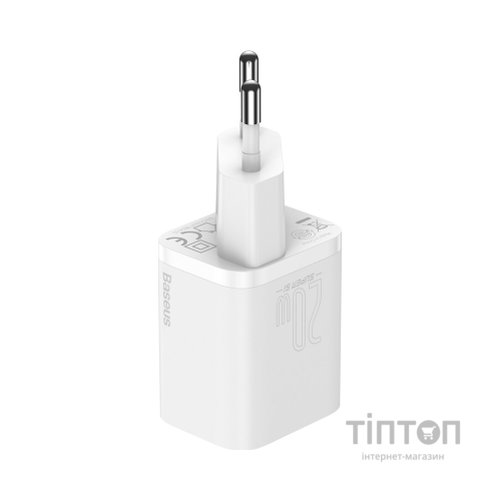 Зарядний пристрій Baseus Super Si Quick Charger 1C 20W EU White (CCSUP-B02)