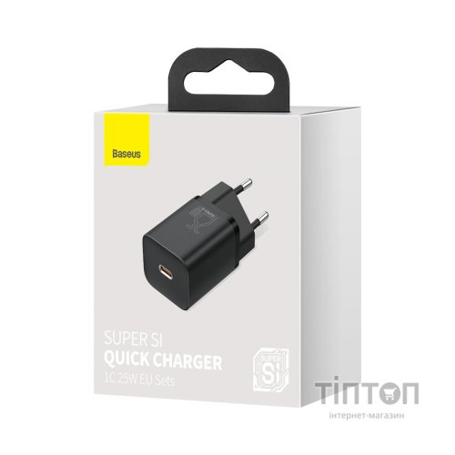 Зарядний пристрій Baseus Super Si Quick Charger 1C 25W Black (CCSP020101)