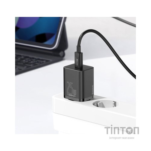 Зарядний пристрій Baseus Super Si Quick Charger 1C 25W Black (CCSP020101)