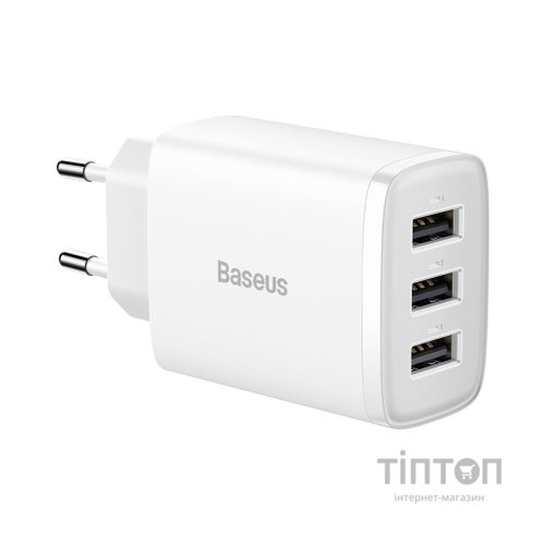 Зарядний пристрій Baseus White (CCXJ020102)