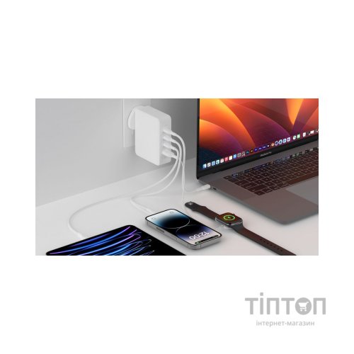 Зарядний пристрій Belkin 140W 3хUSB-С GAN PD PPS USB-A White (WCH014BTWH)