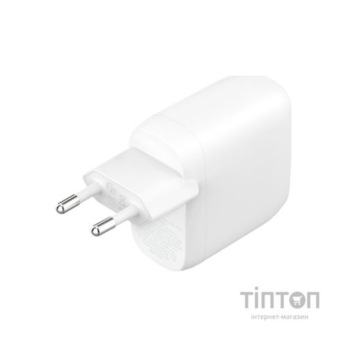 Зарядний пристрій Belkin 30W 2хUSB-С PD PPS white (WCB010VFWH)