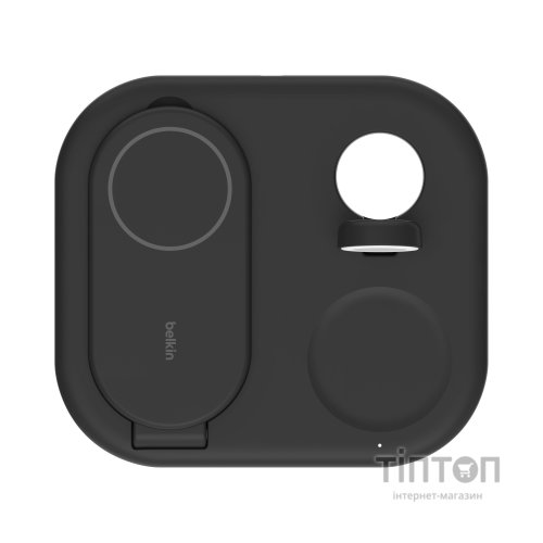 Зарядний пристрій Belkin 3in1 Magnetic Foldable iPhone/Watch/AirPods Qi2 15W black (WIZ029VFBK)